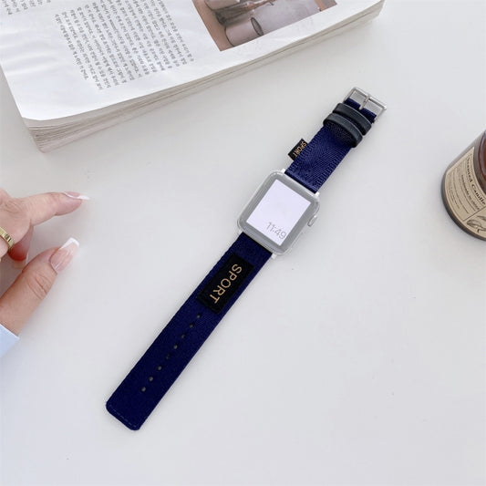 Nylon Watch Band For Apple Watch Series 9&8&7 41mm / SE 3&SE 2&6&SE&5&4 40mm / 3&2&1 38mm(Blue) by bashfashion