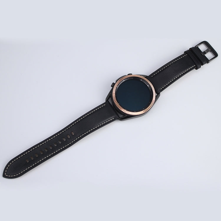 For Samsung Galaxy Watch 3 41mm Smart Watch Wave Texture Bezel Ring(Rose Gold) by ENKAY