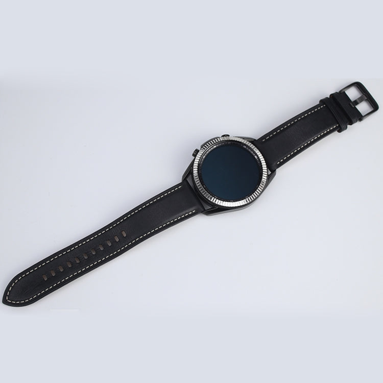 For Samsung Galaxy Watch 3 41mm Smart Watch Wave Texture Bezel Ring(Silver) by ENKAY