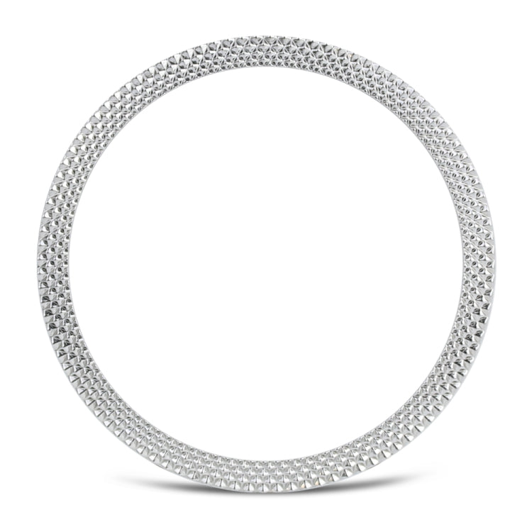 For Samsung Galaxy Watch 3 41mm Smart Watch Rhombus Texture Bezel Ring(Silver) by ENKAY