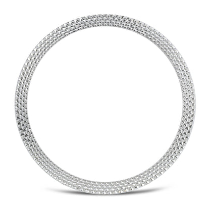 For Samsung Galaxy Watch 3 45mm Smart Watch Rhombus Texture Bezel Ring(Silver) by ENKAY