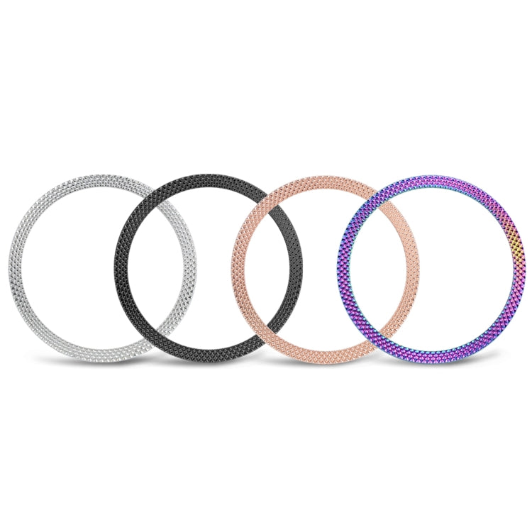 For Samsung Galaxy Watch 3 45mm Smart Watch Rhombus Texture Bezel Ring(Rose Gold) by ENKAY