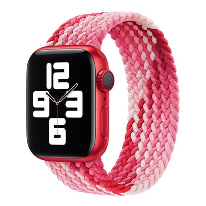 Single Loop Weaving Nylon Watch Band, Size: M 145mm For Apple Watch Series 9&8&7 41mm / SE 3&SE 2&6&SE&5&4 40mm / 3&2&1 38mm(Strawberry Red) by bashfashion
