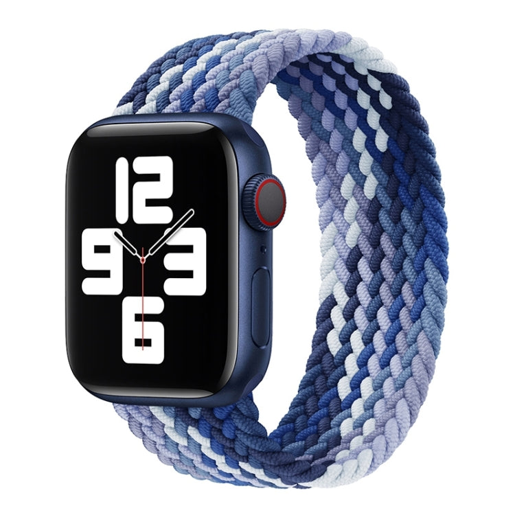 Single Loop Weaving Nylon Watch Band, Size: S 145mm For Apple Watch Ultra 49mm&Watch Ultra 2 49mm / Series 9&8&7 45mm / SE 3&SE 2&6&SE&5&4 44mm / 3&2&1 42mm(Blueberry) by bashfashion