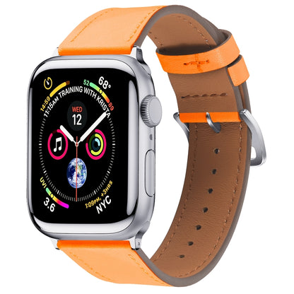 Small Waist Leather Watch Band For Apple Watch Series 9&8&7 41mm / SE 3&SE 2&6&SE&5&4 40mm / 3&2&1 38mm(Orange) by bashfashion