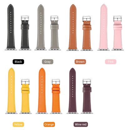 Small Waist Leather Watch Band For Apple Watch Series 9&8&7 41mm / SE 3&SE 2&6&SE&5&4 40mm / 3&2&1 38mm(Grey) by bashfashion