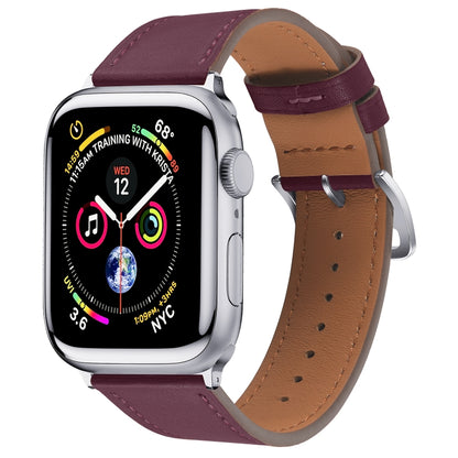 Small Waist Leather Watch Band For Apple Watch Ultra 49mm&Watch Ultra 2 49mm / Series 9&8&7 45mm / SE 3&SE 2&6&SE&5&4 44mm / 3&2&1 42mm(Wine Red) by bashfashion