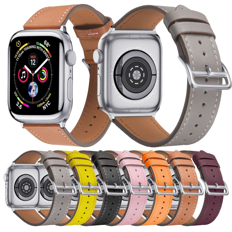Small Waist Leather Watch Band For Apple Watch Ultra 49mm&Watch Ultra 2 49mm / Series 9&8&7 45mm / SE 3&SE 2&6&SE&5&4 44mm / 3&2&1 42mm(Wine Red) by bashfashion