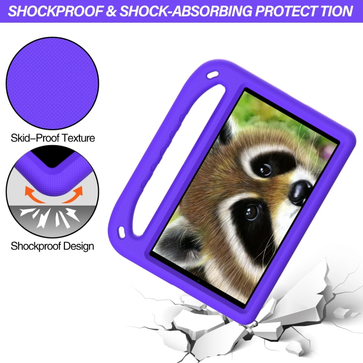 For Samsung Galaxy Tab A 8.0 2019 SM-T290 / SM-T295 Handle Portable EVA Shockproof Anti Falling Protective Case with Triangle Holder(Purple) by bashfashion