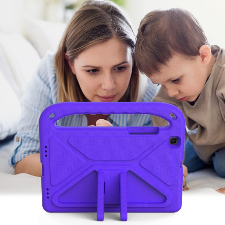For Samsung Galaxy Tab A 8.0 2019 SM-T290 / SM-T295 Handle Portable EVA Shockproof Anti Falling Protective Case with Triangle Holder(Purple) by bashfashion