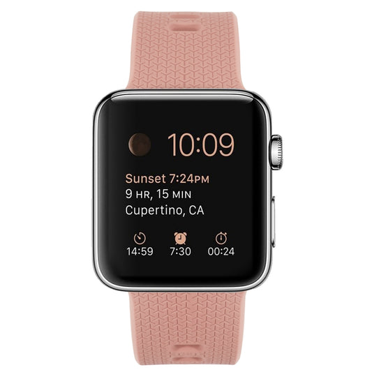 Silicone Watch Band For Apple Watch Ultra 49mm&Watch Ultra 2 49mm / Series 9&8&7 45mm / SE 3&SE 2&6&SE&5&4 44mm / 3&2&1 42mm(Retro Rose) by bashfashion
