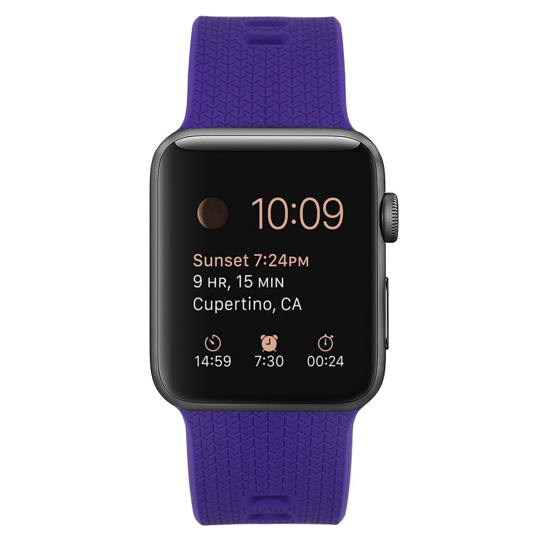 Silicone Watch Band For Apple Watch Ultra 49mm&Watch Ultra 2 49mm / Series 9&8&7 45mm / SE 3&SE 2&6&SE&5&4 44mm / 3&2&1 42mm(Dark Purple) by bashfashion