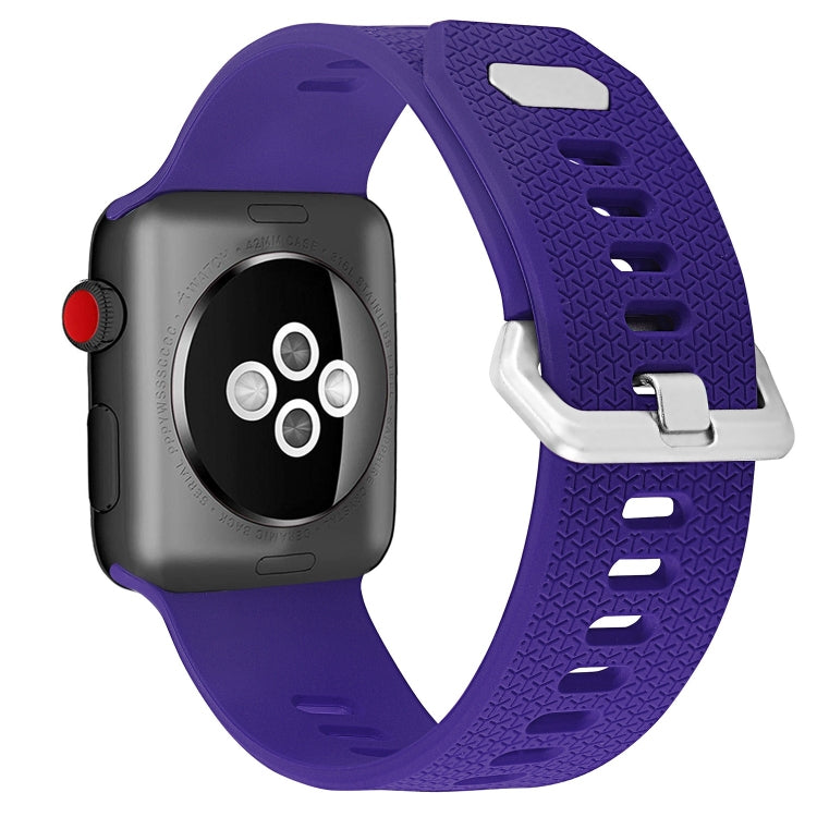 Silicone Watch Band For Apple Watch Ultra 49mm&Watch Ultra 2 49mm / Series 9&8&7 45mm / SE 3&SE 2&6&SE&5&4 44mm / 3&2&1 42mm(Dark Purple) by bashfashion