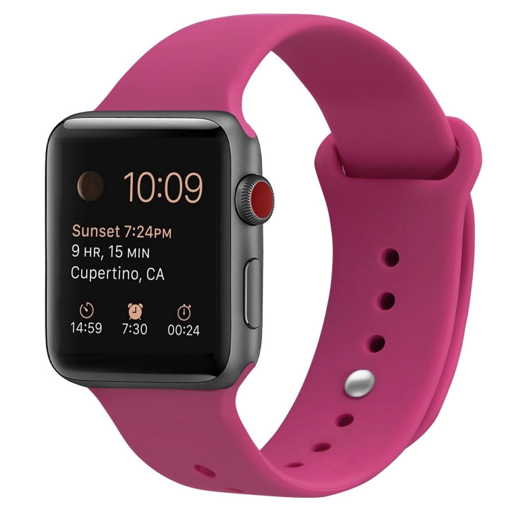 Silicone Watch Band For Apple Watch Ultra 49mm&Watch Ultra 2 49mm / Series 9&8&7 45mm / SE 3&SE 2&6&SE&5&4 44mm / 3&2&1 42mm(Pink) by bashfashion