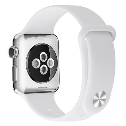 Silicone Watch Band For Apple Watch Ultra 49mm&Watch Ultra 2 49mm / Series 9&8&7 45mm / SE 3&SE 2&6&SE&5&4 44mm / 3&2&1 42mm(White) by bashfashion