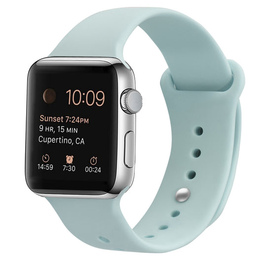 Silicone Watch Band For Apple Watch Ultra 49mm&Watch Ultra 2 49mm / Series 9&8&7 45mm / SE 3&SE 2&6&SE&5&4 44mm / 3&2&1 42mm(Emerald Green) by bashfashion