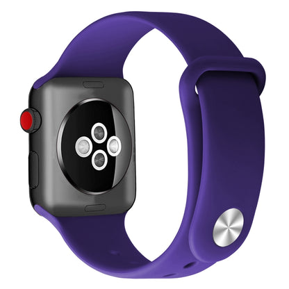 Silicone Watch Band For Apple Watch Ultra 49mm&Watch Ultra 2 49mm / Series 9&8&7 45mm / SE 3&SE 2&6&SE&5&4 44mm / 3&2&1 42mm(Dark Purple) by bashfashion
