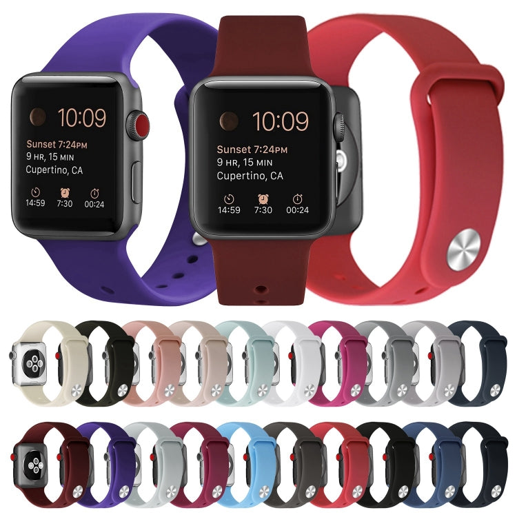 Silicone Watch Band For Apple Watch Ultra 49mm&Watch Ultra 2 49mm / Series 9&8&7 45mm / SE 3&SE 2&6&SE&5&4 44mm / 3&2&1 42mm(Dark Purple) by bashfashion