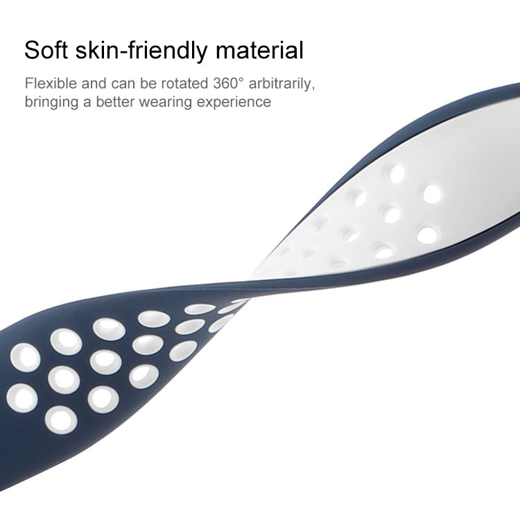 Butterfly Buckle Dual-tone Liquid Silicone Watch Band For Apple Watch Series 9&8&7 41mm / SE 3&SE 2&6&SE&5&4 40mm / 3&2&1 38mm(Black+Sky Blue) by bashfashion