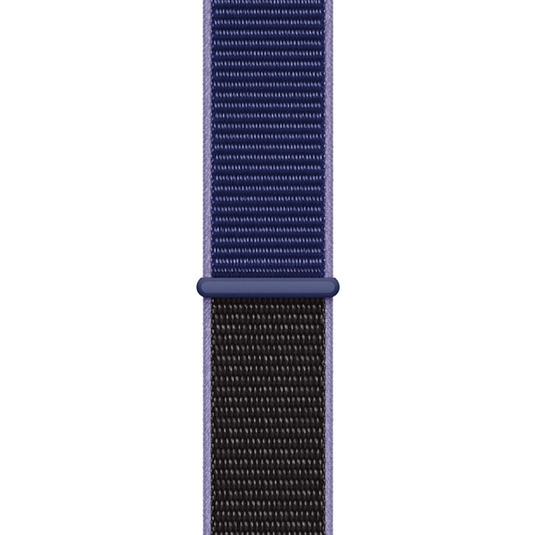 For Apple Watch Ultra 49mm&Watch Ultra 2 49mm / Series 9&8&7 45mm / SE 3&SE 2&6&SE&5&4 44mm / 3&2&1 42mm Color Matching Nylon Watch Band(Black + Blue) by bashfashion