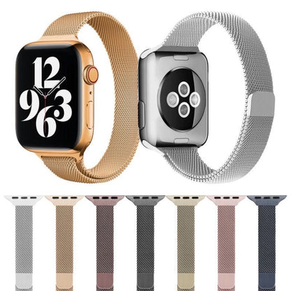 Milan Loopback Small Waist Watch Band For Apple Watch Ultra 49mm&Watch Ultra 2 49mm / Series 9&8&7 45mm / SE 3&SE 2&6&SE&5&4 44mm / 3&2&1 42mm(Vintage Gold) by bashfashion