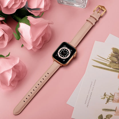 Business Style Leather Watch Band For Apple Watch Ultra 49mm&Watch Ultra 2 49mm / Series 9&8&7 45mm / SE 3&SE 2&6&SE&5&4 44mm / 3&2&1 42mm(Pink Sand) by bashfashion