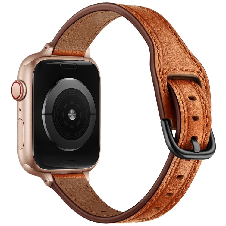 Women Starry Sky Style Leather Watch Band For Apple Watch Series 9&8&7 41mm / SE 3&SE 2&6&SE&5&4 40mm / 3&2&1 38mm(Brown Black Buckle) by bashfashion