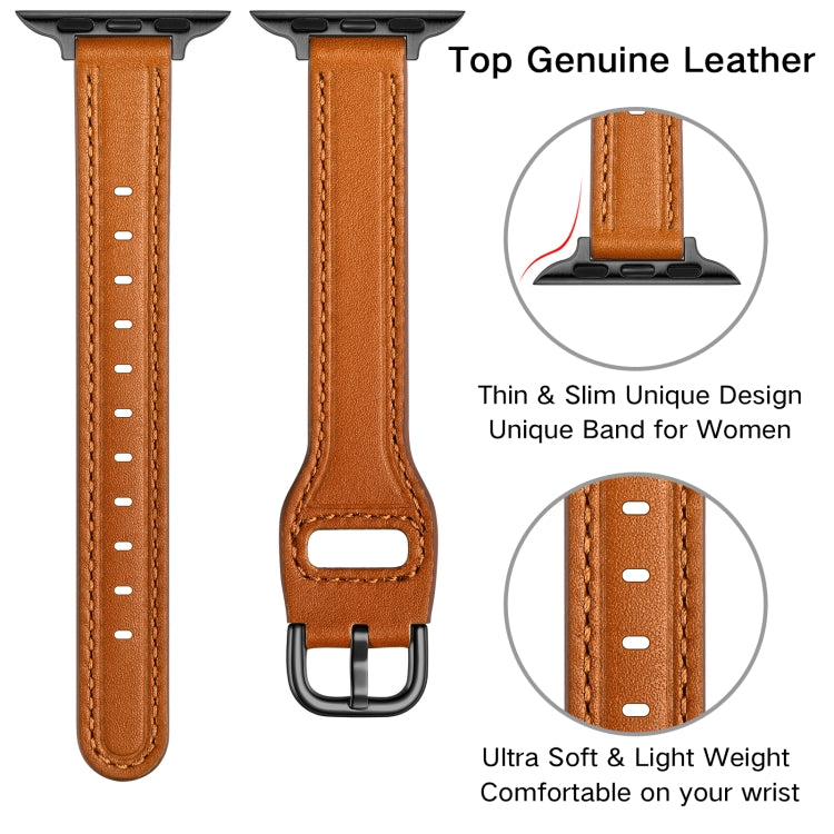Women Starry Sky Style Leather Watch Band For Apple Watch Series 9&8&7 41mm / SE 3&SE 2&6&SE&5&4 40mm / 3&2&1 38mm(Brown Black Buckle) by bashfashion