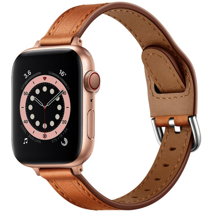 Women Starry Sky Style Leather Watch Band For Apple Watch Series 9&8&7 41mm / SE 3&SE 2&6&SE&5&4 40mm / 3&2&1 38mm(Brown Silver Buckle) by bashfashion
