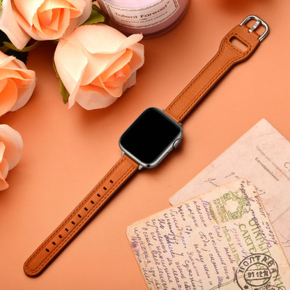 Women Starry Sky Style Leather Watch Band For Apple Watch Series 9&8&7 41mm / SE 3&SE 2&6&SE&5&4 40mm / 3&2&1 38mm(Brown Silver Buckle) by bashfashion