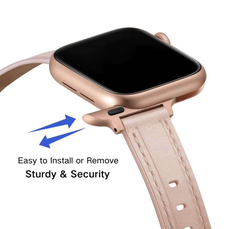 Women Starry Sky Style Leather Watch Band For Apple Watch Series 9&8&7 41mm / SE 3&SE 2&6&SE&5&4 40mm / 3&2&1 38mm(Pink Sand) by bashfashion
