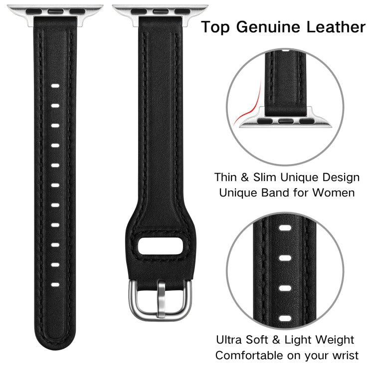Women Starry Sky Style Leather Watch Band For Apple Watch Series 9&8&7 41mm / SE 3&SE 2&6&SE&5&4 40mm / 3&2&1 38mm(Black Silver Buckle) by bashfashion