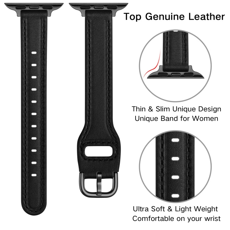 Women Starry Sky Style Leather Watch Band For Apple Watch Ultra 49mm&Watch Ultra 2 49mm / Series 9&8&7 45mm / SE 3&SE 2&6&SE&5&4 44mm / 3&2&1 42mm(Black Black Buckle) by bashfashion