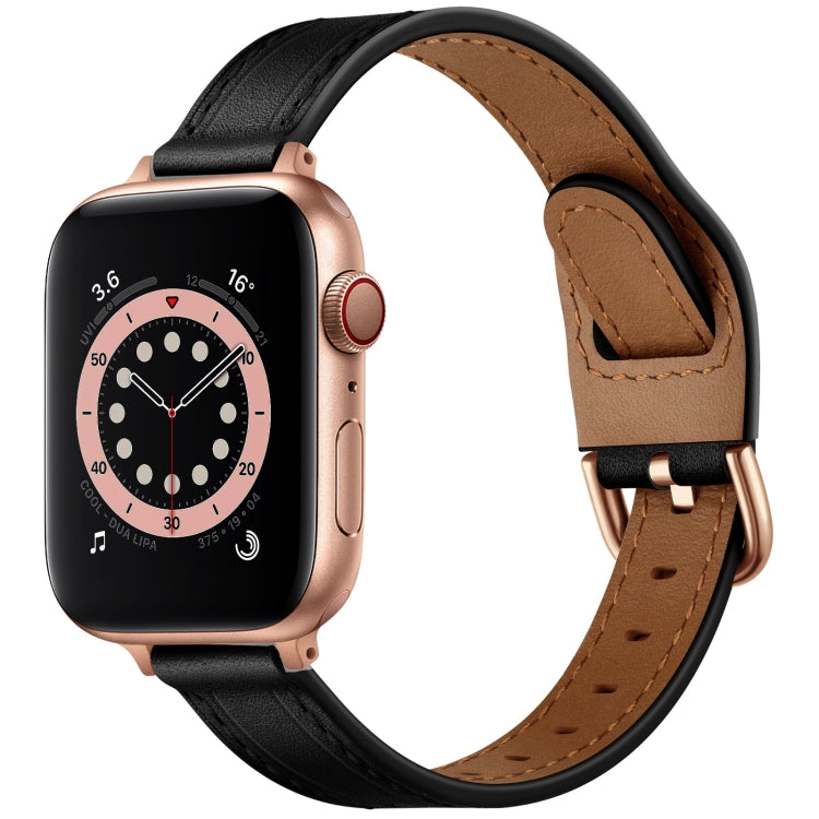 Women Starry Sky Style Leather Watch Band For Apple Watch Ultra 49mm&Watch Ultra 2 49mm / Series 9&8&7 45mm / SE 3&SE 2&6&SE&5&4 44mm / 3&2&1 42mm(Black Rose Gold Buckle) by bashfashion