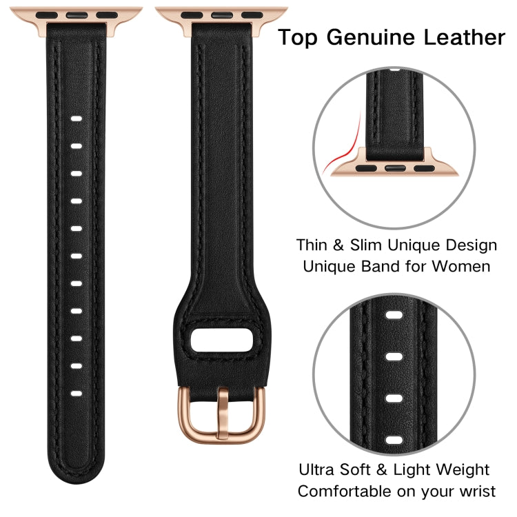 Women Starry Sky Style Leather Watch Band For Apple Watch Ultra 49mm&Watch Ultra 2 49mm / Series 9&8&7 45mm / SE 3&SE 2&6&SE&5&4 44mm / 3&2&1 42mm(Black Rose Gold Buckle) by bashfashion