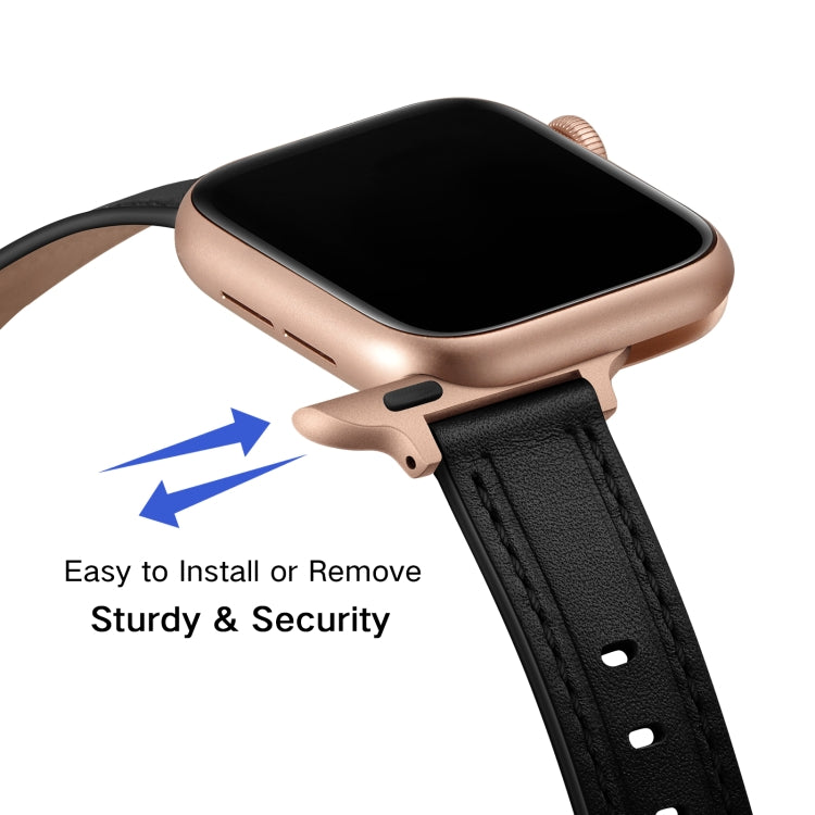 Women Starry Sky Style Leather Watch Band For Apple Watch Ultra 49mm&Watch Ultra 2 49mm / Series 9&8&7 45mm / SE 3&SE 2&6&SE&5&4 44mm / 3&2&1 42mm(Black Rose Gold Buckle) by bashfashion