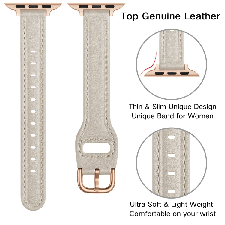 Women Starry Sky Style Leather Watch Band For Apple Watch Ultra 49mm&Watch Ultra 2 49mm / Series 9&8&7 45mm / SE 3&SE 2&6&SE&5&4 44mm / 3&2&1 42mm(Creamy-white) by bashfashion