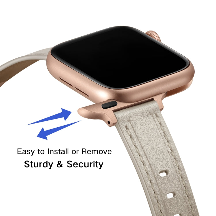 Women Starry Sky Style Leather Watch Band For Apple Watch Ultra 49mm&Watch Ultra 2 49mm / Series 9&8&7 45mm / SE 3&SE 2&6&SE&5&4 44mm / 3&2&1 42mm(Creamy-white) by bashfashion