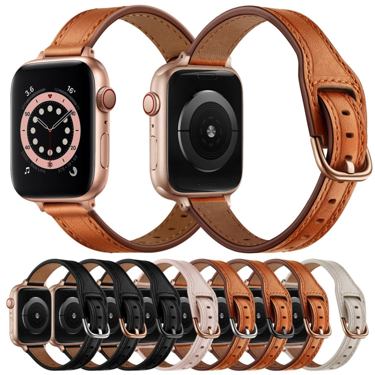 Women Starry Sky Style Leather Watch Band For Apple Watch Ultra 49mm&Watch Ultra 2 49mm / Series 9&8&7 45mm / SE 3&SE 2&6&SE&5&4 44mm / 3&2&1 42mm(Brown Rose Gold Buckle) by bashfashion