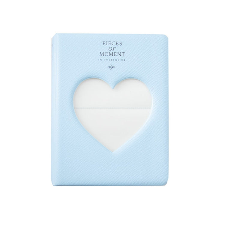 Hollow Heart 64 Pockets Photo Book Album Name Card Holder for Fujifilm Instax Mini 8 /7s /70 /25 /50s /90(Sky Blue) by bashfashion