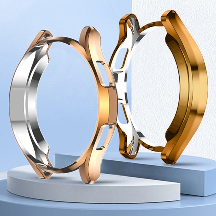 For Samsung Galaxy Watch4 Classic 42mm Electroplating Hollow Half-pack TPU Protective Case(Gold) by ENKAY