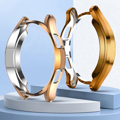 For Samsung Galaxy Watch4 Classic 42mm Electroplating Hollow Half-pack TPU Protective Case(Gold) by ENKAY