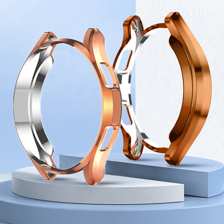 For Samsung Galaxy Watch4 Classic 42mm Electroplating Hollow Half-pack TPU Protective Case(Rose Gold) by ENKAY