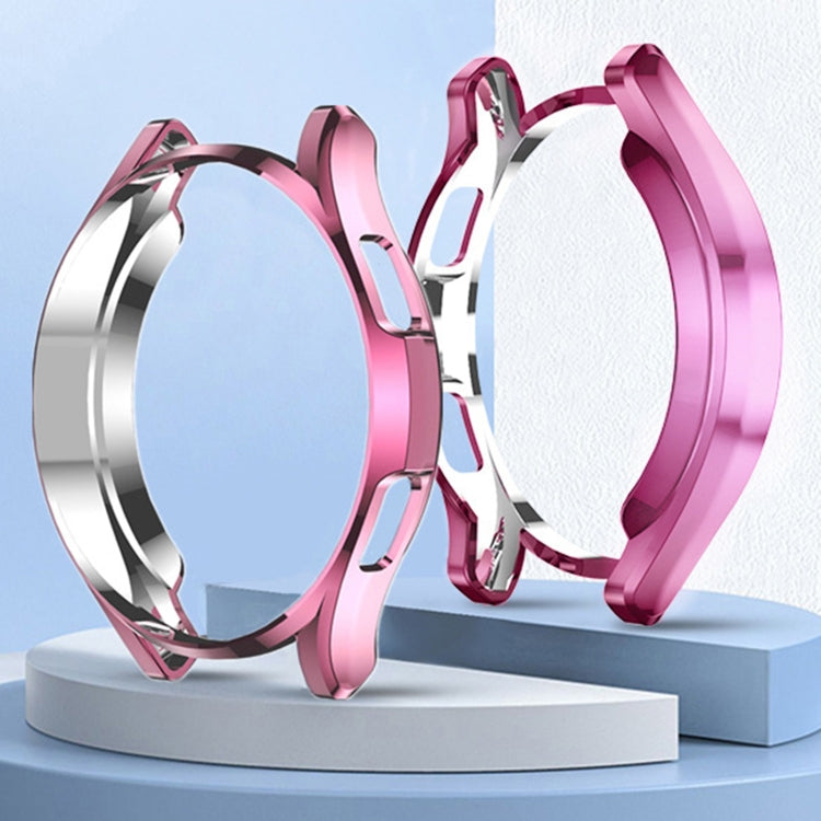 For Samsung Galaxy Watch4 Classic 46mm Electroplating Hollow Half-pack TPU Protective Case(Rose Pink) by ENKAY
