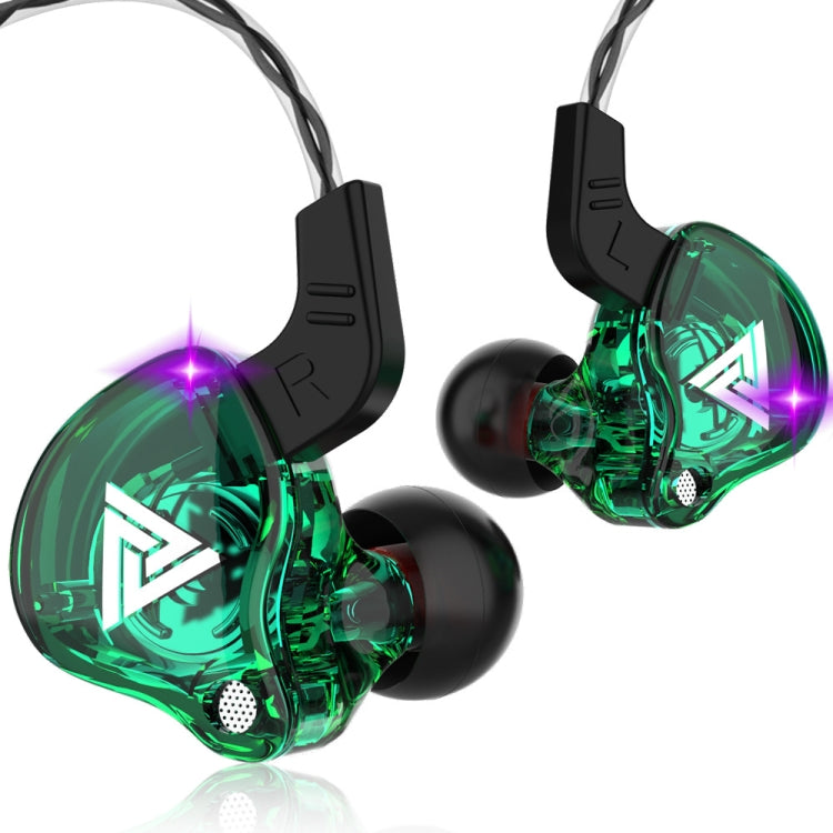 QKZ AK6 3.5mm In-Ear Wired Subwoofer Sports Earphone, Cable Length: About 1.2m(Green) by QKZ