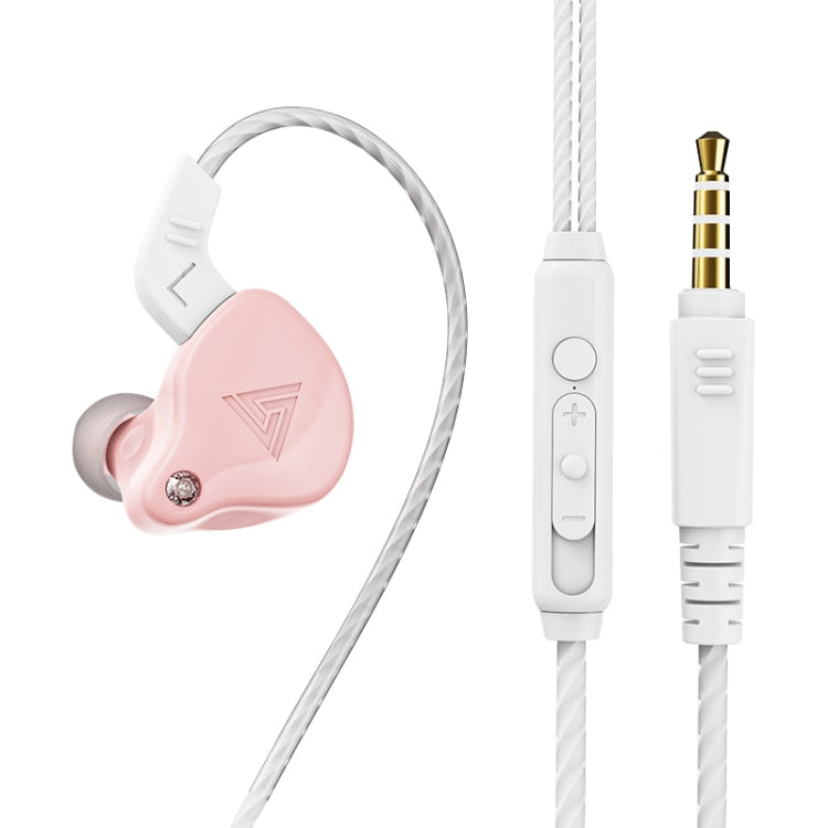 QKZ AK6-X 3.5mm In-Ear Wired Subwoofer Sports Earphone with Microphone, Cable Length: About 1.2m(Cherry Blossom Pink) by QKZ