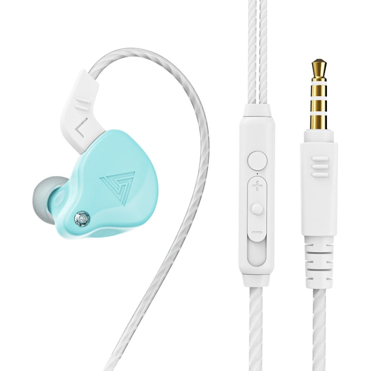 QKZ AK6-X 3.5mm In-Ear Wired Subwoofer Sports Earphone with Microphone, Cable Length: About 1.2m(Glazed Blue) by QKZ