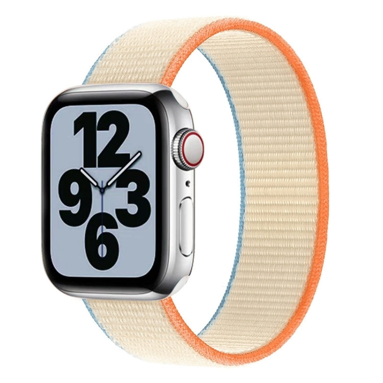 Single Lap Nylon Watch Band, Size: XS 128mm For Apple Watch Series 9&8&7 41mm / SE 3&SE 2&6&SE&5&4 40mm / 3&2&1 38mm(Milky White) by bashfashion