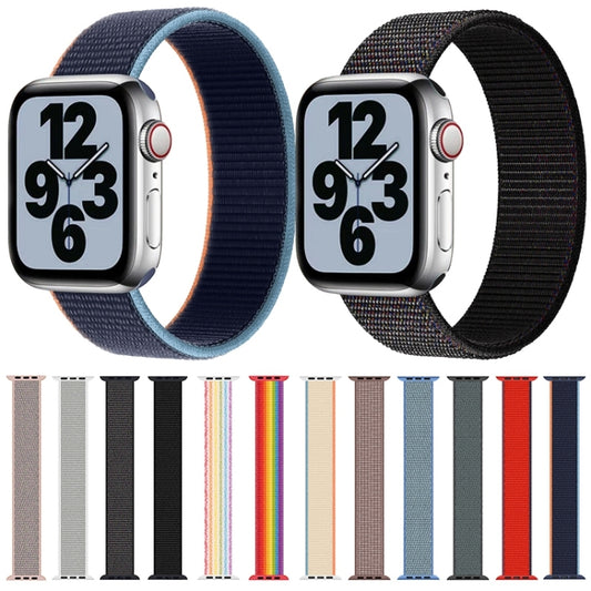 Single Lap Nylon Watch Band, Size: L 165mm For Apple Watch Ultra 49mm&Watch Ultra 2 49mm / Series 9&8&7 45mm / SE 3&SE 2&6&SE&5&4 44mm / 3&2&1 42mm(Pure Black) by bashfashion