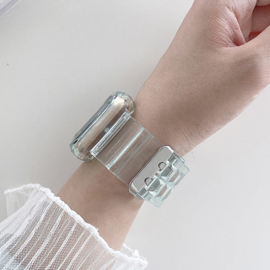 Discoloration in Light Watch Band For Apple Watch Series 9&8&7 41mm / SE 3&SE 2&6&SE&5&4 40mm / 3&2&1 38mm(Light Blue) by bashfashion